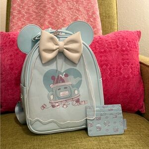 Disney Loungefly Just Married Backpack + Card Holder